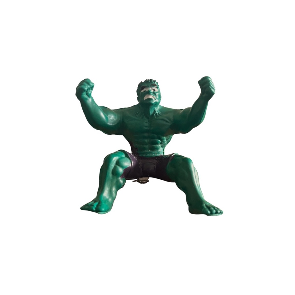 ToyBiz 1990s MARVEL Incredible Hulk Seated Vehicle Rider Figure 3.75" Purple VTG